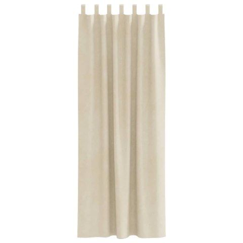 VidaXL Zasłony zaciemniające 2 pcs Kremowy 140 x 225 cm Aksamit