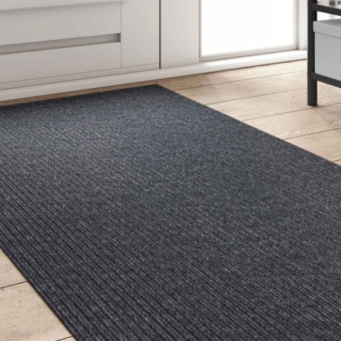 VidaXL Chodnik dywanowy Szary 80 x 300 cm tkanina