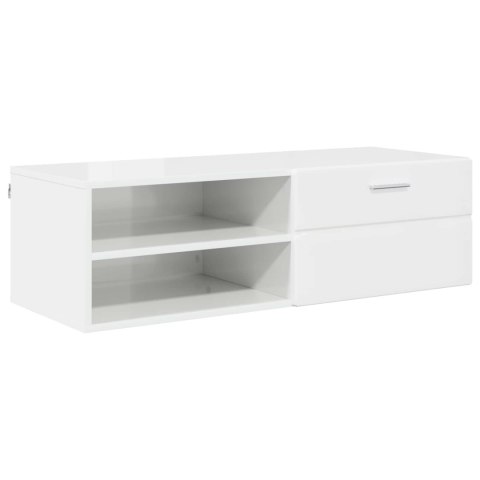 VidaXL Drewniana szafka z szufladą Betonowy szary 100,5 x 39 x 30 cm