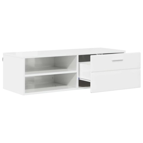 VidaXL Drewniana szafka z szufladą Betonowy szary 100,5 x 39 x 30 cm