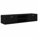 VidaXL Drewniana szafka z szufladą Czarny 150 x 39 x 30 cm