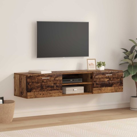 VidaXL Drewniana szafka z szufladą Stare drewno 150 x 39 x 30 cm