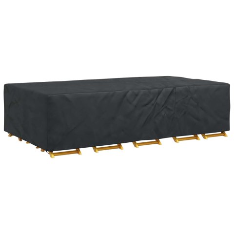 VidaXL Pokrowiec na meble Gładki Czarny 305 x 190 x 85 cm 600D