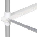 VidaXL Półka na pralkę Biały 70 x 27 x 136 cm Aluminium
