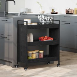 VidaXL Wózek Kuchenny Czarny Dąb 70 x 30 x 82 cm